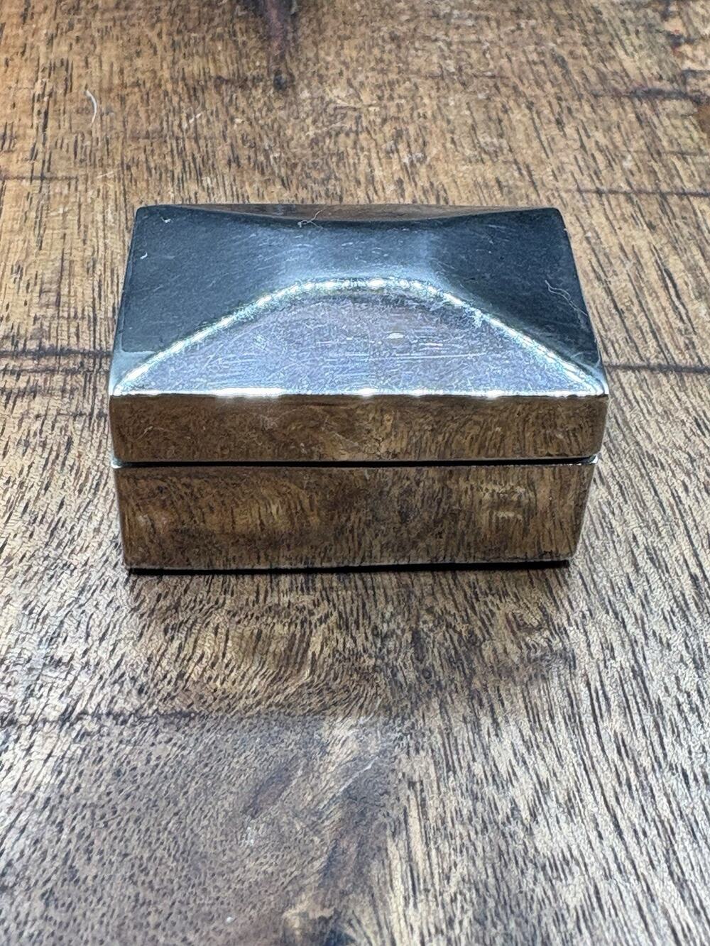 Vintage Taxco Th-46 925 Sterling Silver Pill Box Trinket Box 29.1g Mexico